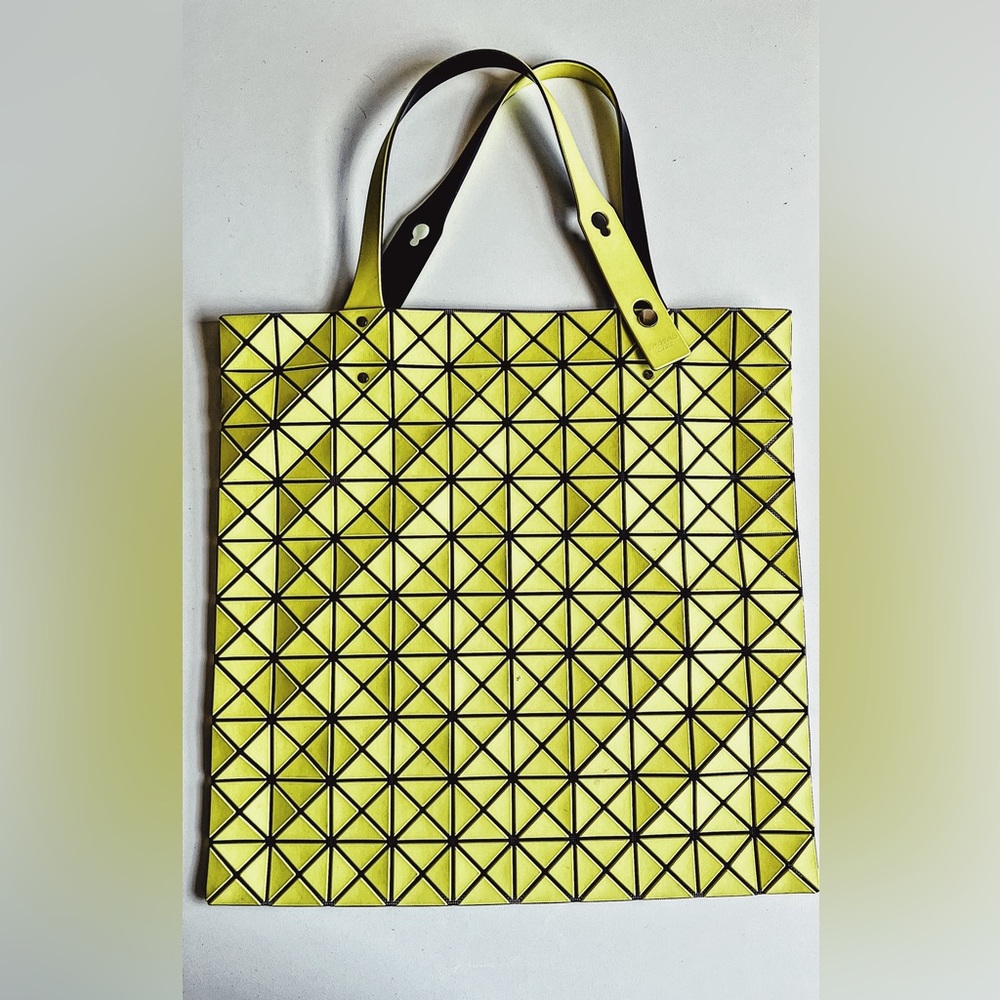 Issey Miyake Bao Bao Tote Bag in Neon Yellow